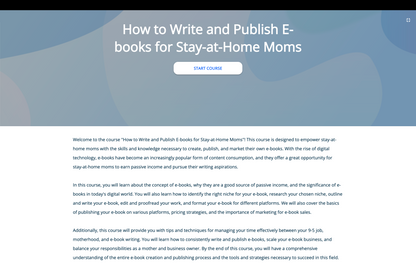 E-book Writing and Publishing