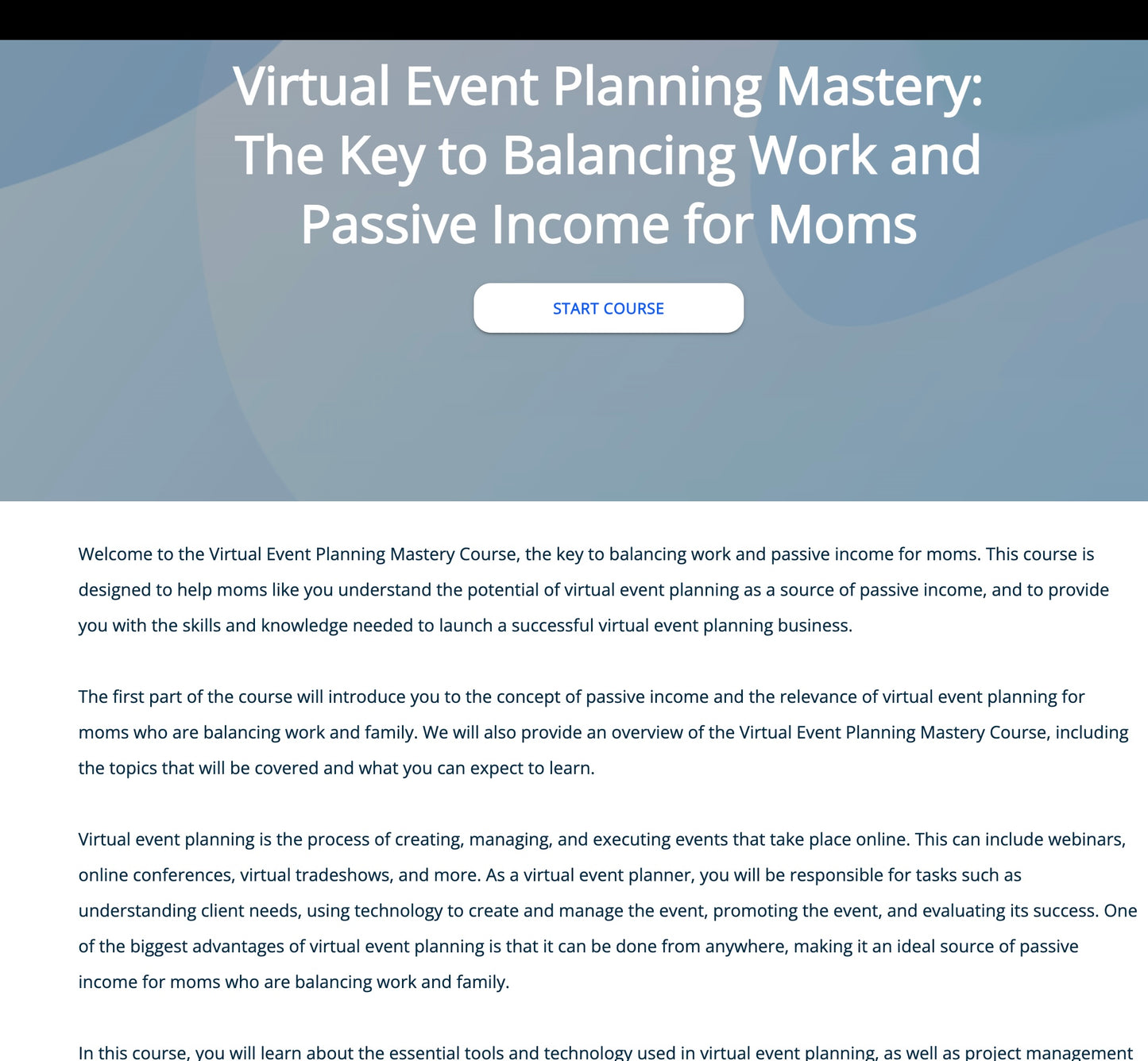 Virtual Event Planning