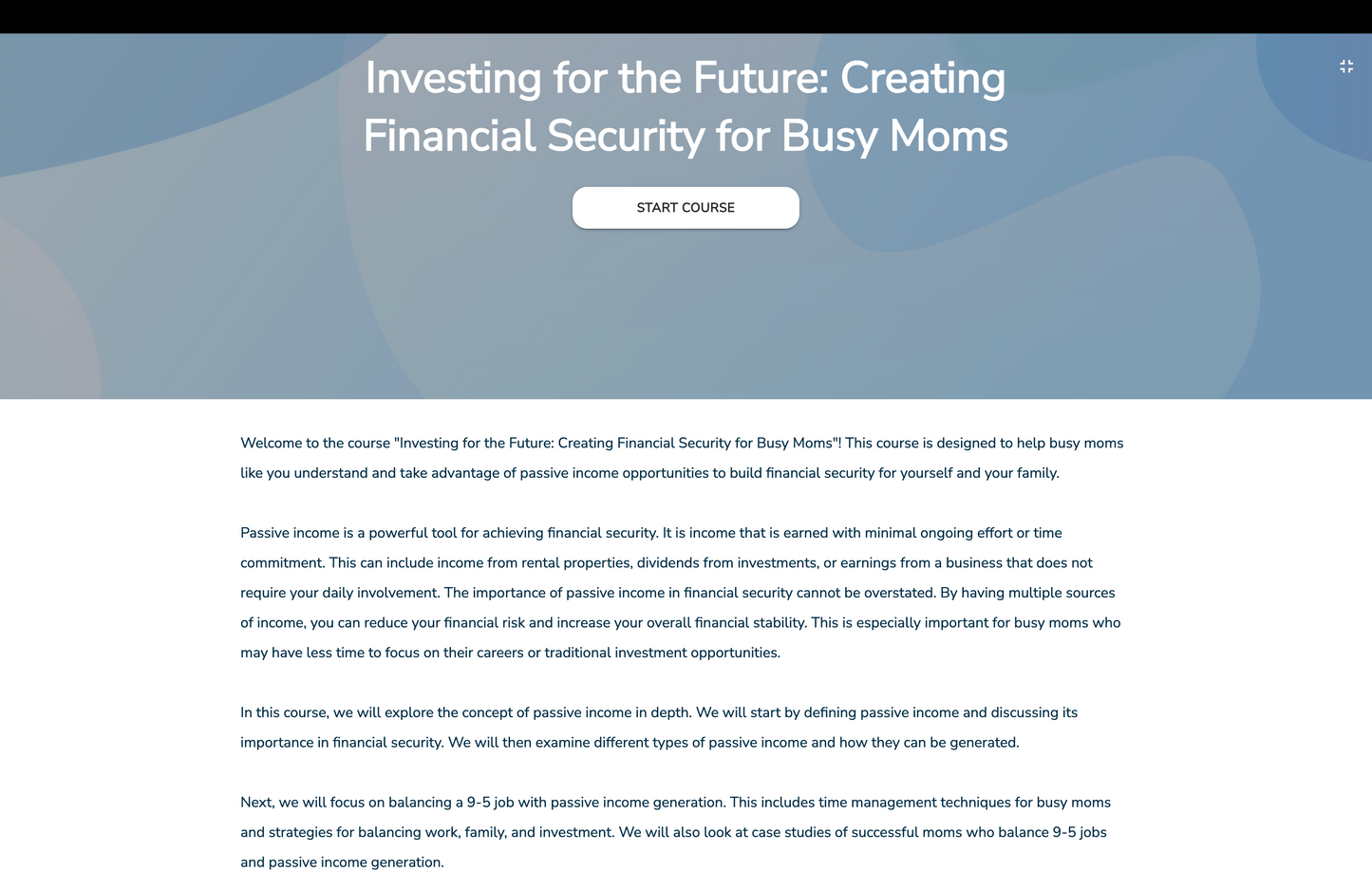 Investing for Busy Moms